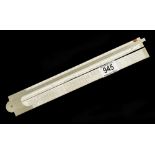 A rare engineers 2' two fold ivory slide rule with German silver fittings marked I ROUTLEDGE