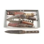 Nine sheath knives G