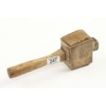 A brass headed mallet with wood inserts G