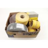 A quantity of abrasive paper and wool N