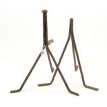 A pair of farriers tripods (see Blandford's "Country Craft Tools" p127) 24"h.
