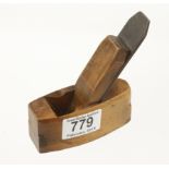 A miniature boxwood smoother by MARPLES 3 3/4" x 1 1/2" minor stains G+