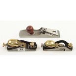 Three recent metal planes probably by the same maker block plane,