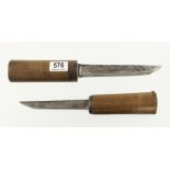 Two early mortice chisels by IAMES CAM and MOTTRAM G+