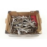 A quantity of spanners and wrenches