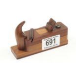 An early unusual French carpenters "secret" snuff box in the form of a plane in boxwood,