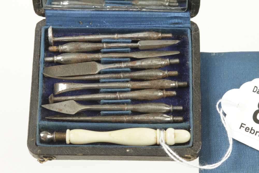 A rare 18c set of 9 dentists tools with - Image 2 of 3