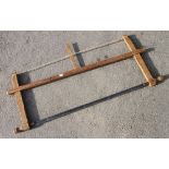 A very large pine frame saw with 46" blade G+