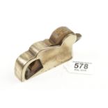 A 7/8" brass bullnose plane with boxwood wedge G