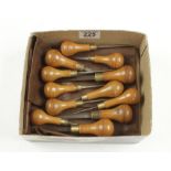 A set of 12 block makers carving tools by MARPLES G++