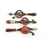 A MILLERS FALLS hand drill and two others G+