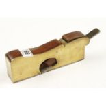 An 8" x 1 3/8" brass shoulder plane with riveted steel sole G-