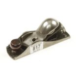 A STANLEY No 140 block plane with replaced removable side G+