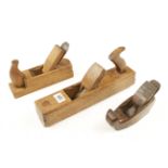 A coach door jack plane and two Dutch smoothing planes G+