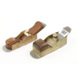 Two user made brass thumb planes with d/t steel soles dovetails are poor G