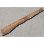 A 9' length of 1 1/2" mahogany rough edge 8" to 13" G+