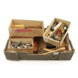 An early comprehensive watchmakers kit to include a Tour-a Pivoter in orig box, boxed brass turn,