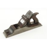 A 13 1/2" steel panel plane with rosewood infill handle and wedge held behind lugs in the casting G