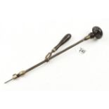 A nice quality Archimedian drill with ebony side handle and head with large ivory initialed