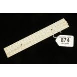 A rare 7 1/4" ivory citrometer slide rule by J.