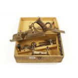 A STANLEY No 45 combination plane in orig wood box G
