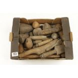 A box of wooden plumbing tools G