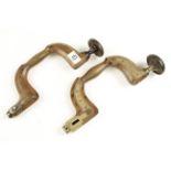 A brass lever pad beech brace by MARSDEN lacks pad mechanism G- and another brace G+