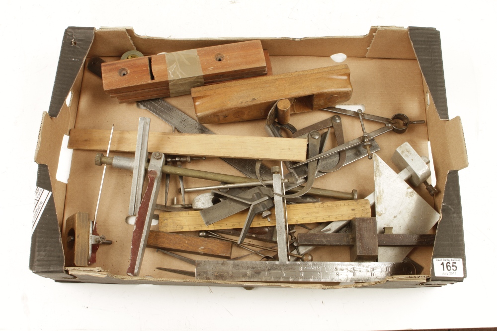 A box of patternmakers tools including a removable sole plane G