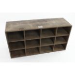 A plywood pigeon hole shelf unit G