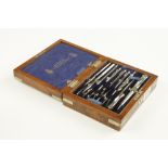 A fine and rare set of drawing instruments by HOLTZAPFFEL & Co in German silver,