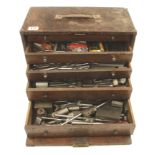 An engineers five drawer chest with tools G