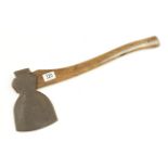 An axe with orig ash handle 6" edge by BRADES also marked G.P.