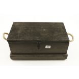 A small pine chest 18" x 11" x 8" containing various punchers,