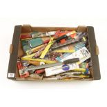 A box of assorted new unused tools and parts in original packaging N