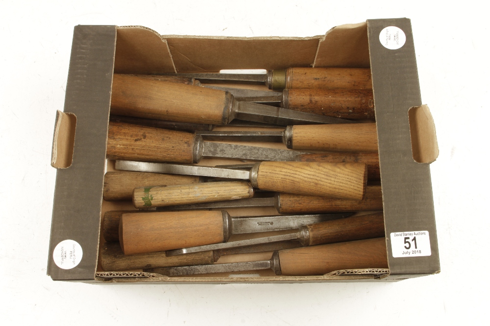 17 heavy mortice chisels G+