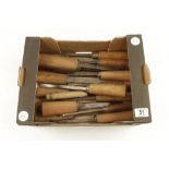 17 heavy mortice chisels G+