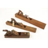 A 26 European fruitwood jointer and two others G