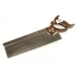 An unusual stainless steel tenon saw by I WILSON with rosewood handle G++