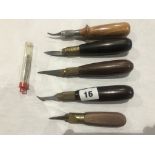 Five whittling knives with detachable blades G++