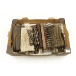 A box of assorted drill bits etc G