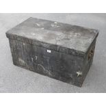 A joiners pine chest 36"x 20"x 20" with 3 trays for restoration G-