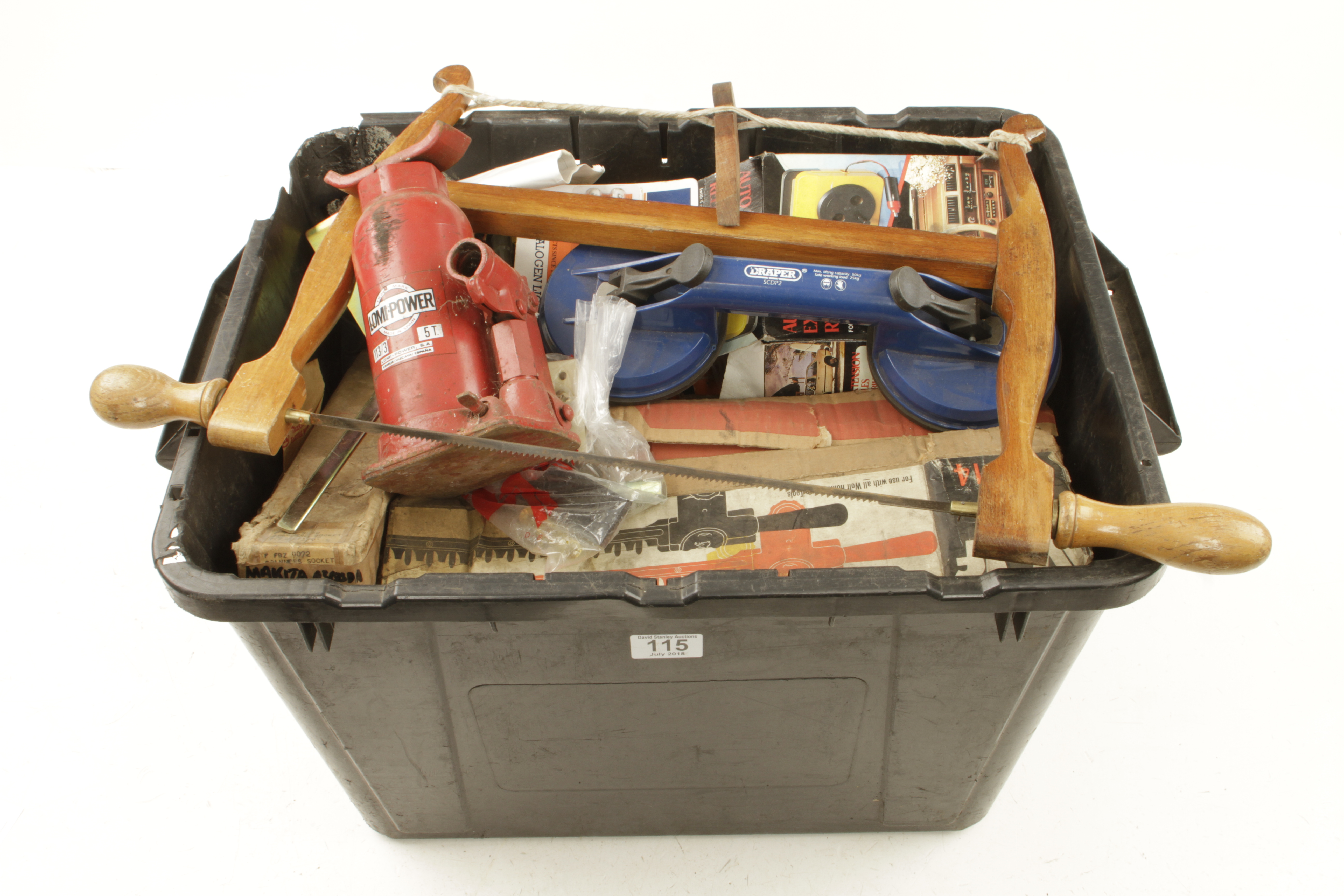 Two boxes of tools and other items