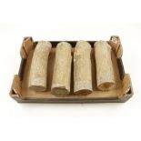 Four pieces of English boxwood logs 30cm long G