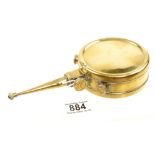 An unusual French two compartment brass oilcan marked L'ASTRE B't S.G.D.G.