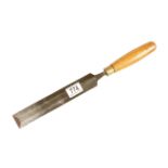 A long 1 1/2" bevel edge paring chisel by SORBY with boxwood handle G++