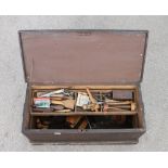 A pine chest with one lift out tray and various tools G