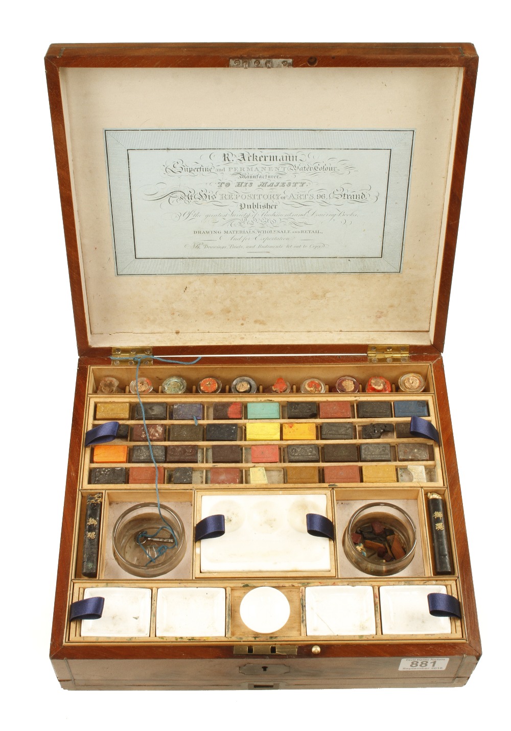 An early artists large comprehensive paint box by R.