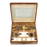 An early artists large comprehensive paint box by R.