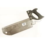 A HOOK-EYE "Never Sold" butcher's saw Patent Pending with 12" blade,