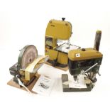 Four little used PROXXON tools, band saw,sander,drill press and circular saw.